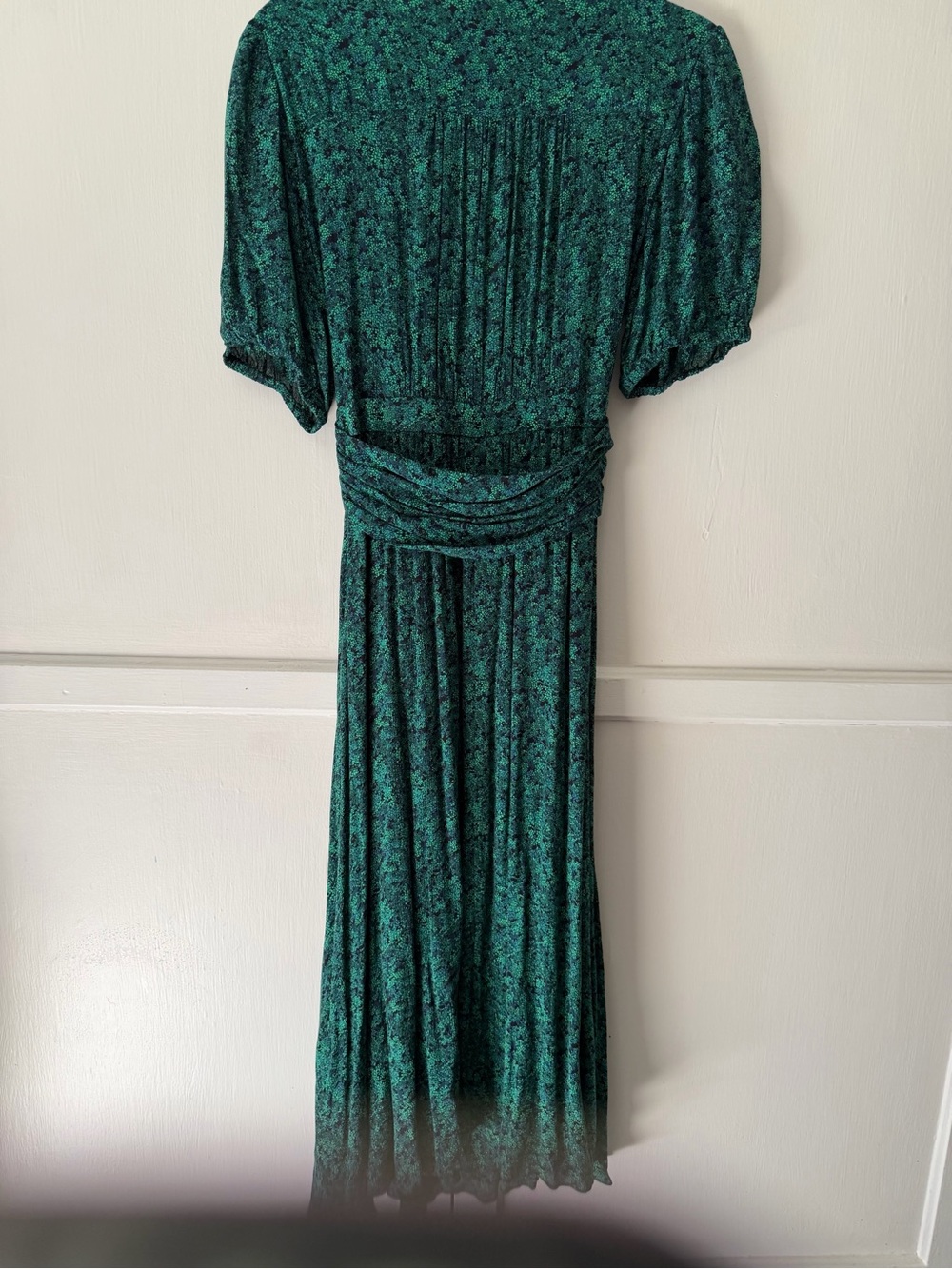 ba&sh Teal Green Floral Maxi Dress